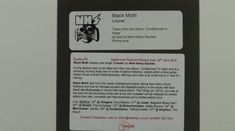 BLACK MOTH LOONER (D13) 1 Track Promo CD Single Card Sleeve NEW HEAVY SOUNDS