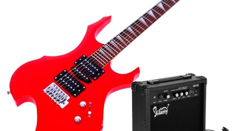 ????FAST, FREE SHIPPING!????+AMP! ESP Style Electric Guitar +Soft Case/Gig Bag!