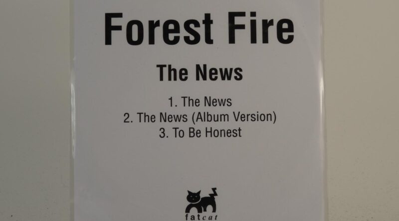 FOREST FIRE THE NEWS (H1) 3 Track Promo CD Single White Sleeve FAT CAT RECORDS