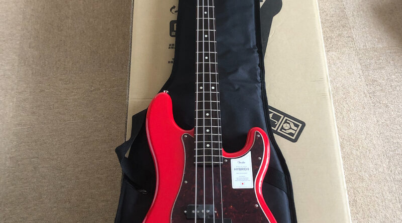 Fender Made in Japan Hybrid II Precision Bass Modena Red Electric Bass Guitar