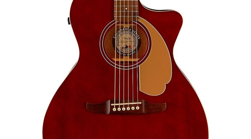 Fender Newporter Player Limited-Edition Acoustic-Electric Guitar Midnight Wine