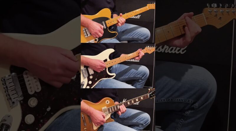 Fender Tele vs Strat vs Gibson Les Paul - Best blues guitar sound????? #shorts #music #youtubeshorts