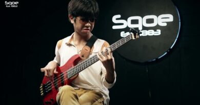 Limited Edition! SQOE BS900 Headless Bass Guitar (RED) Soundtest