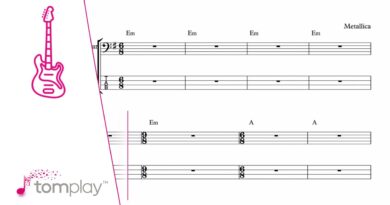 Metallica: Nothing Else Matters (Easy/Intermediate Level) - Bass Tab with Play Along.