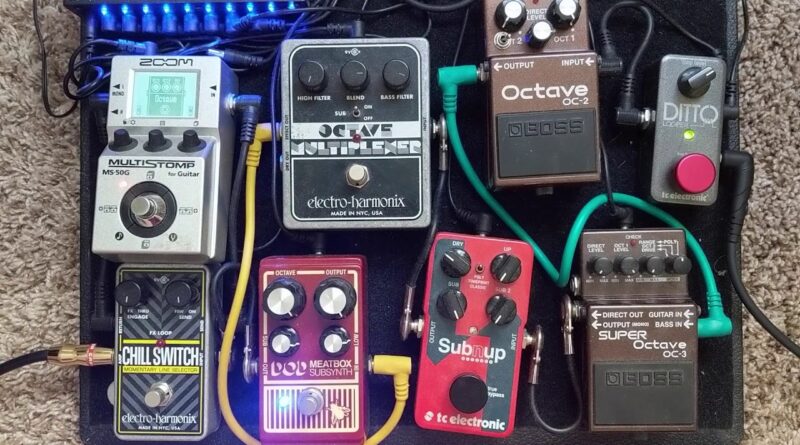 Six octave down pedal comparison on bass - wear headphones!