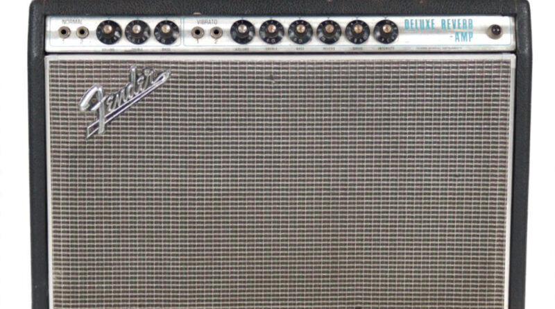 Used  Fender Deluxe Reverb Amp AB763 Silver Face Drip Edge 1968 Guitar Combo