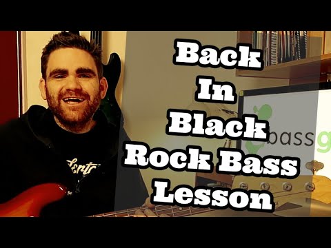 Back In Black AC/DC Style Beginner Rock Bass Guitar Lesson