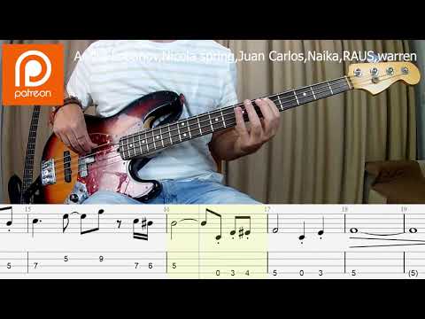 Bill Withers - Ain't No Sunshine BASS COVER + PLAY ALONG TAB + SCORE