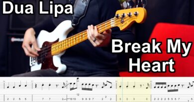 Dua Lipa - Break My Heart // BASS COVER + Play-Along Tabs