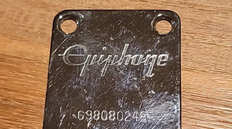 Epiphone EB0 SG by Gibson Bass Guitar Neck Original Neck Plate