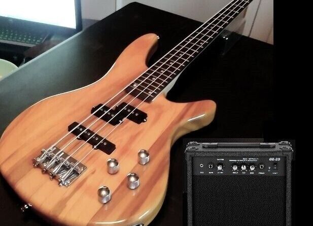 ????FREE SHIPPING!????+AMP! I Style Electric Bass Guitar +P & Jazz Style Pups +More!