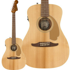 Fender Malibu Player Acoustic-Electric Guitar Natural Mahogany, 6 Inline Headst