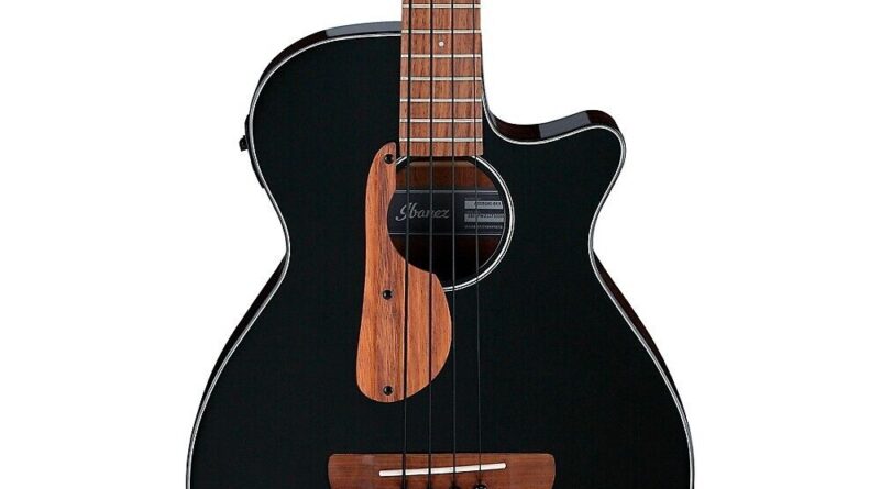 Ibanez AEGB24E Acoustic-Electric Bass Guitar Black Gloss