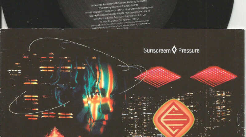 SUNSCREEM Pressure w/ RARE RELEASE ME EDIT Europe 7 INCH VINYL USA seller 1992