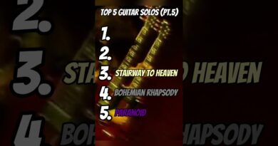 TOP 5 ICONIC GUITAR SOLOS (pt.5) #guitarsolo  #top5 #musiclovers #guitarheroes #musicshorts #shorts