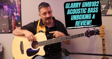 Glarry GMB102 Acoustic/Electric Bass unboxing and review!