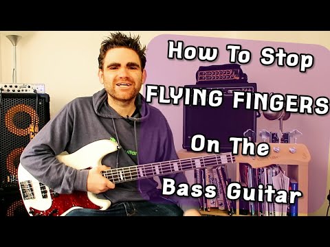 How To Stop Flying Fingers On The Bass Guitar (Beginner Technique Lesson)