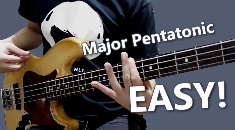 Very easy Major Pentatonic Riff for Worship BASS!