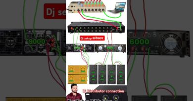 Dj Mixer distributor Amplifier 2 Bass 4 top कनेक्शन #djsetup connection #viralvideo2025