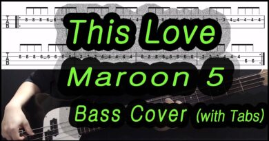 Maroon 5 - This Love (Bass cover with tabs 084)