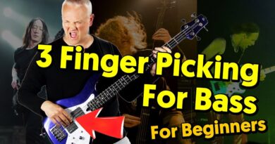 Beginner 3 Finger Picking For Bass (Billy Sheehan and Alex Webster)