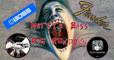 Matty giving a brief #rundown of his rehearsal #bass rig @fender @BOSSinfoglobal @EHX