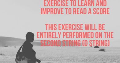 Beginner bass lesson - Ex 3 - how to learn and improve to read a score - Bass lesson