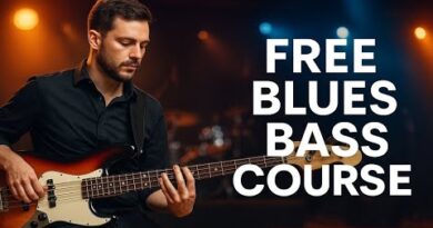 100% Free Bass Course Based on Blues – 16 Songs + PDFs + Videos